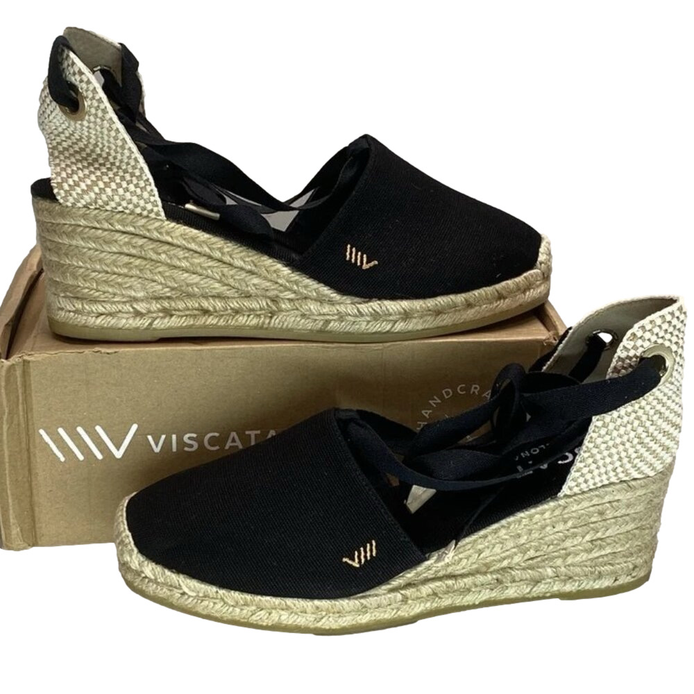 NEW VISCATA Barcelona Escala Canvas Espadrille Wedge Sandals – Women’s Size 9 – - Picture 6 of 16